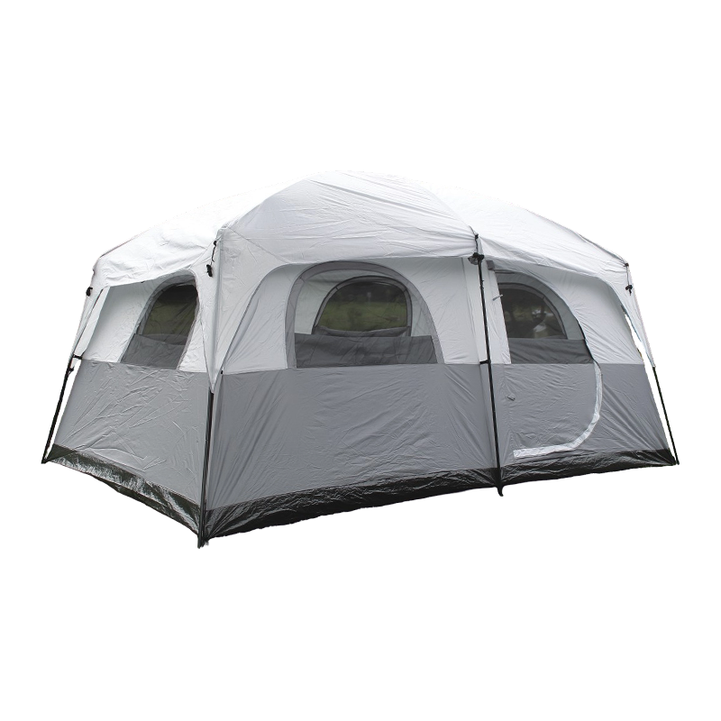 Tenda camping luas 10 orang dengan penyangga tiang baja