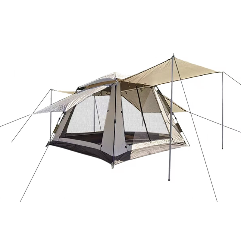 Tenda otomatis dengan jendela di keempat sisinya